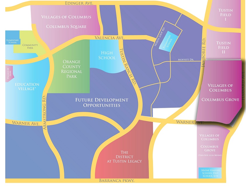 Tustin Legacy Columbus Grove Map