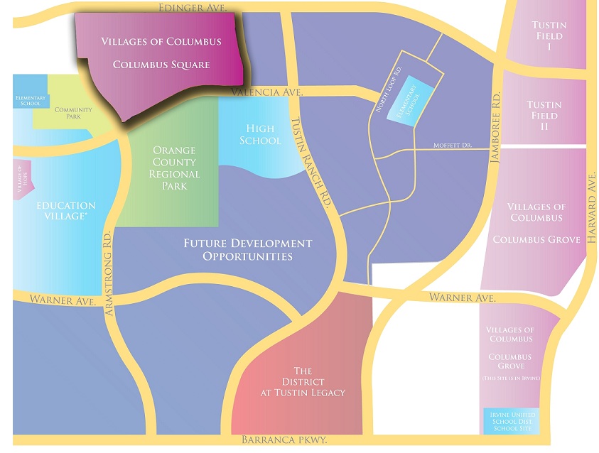 Tustin Legacy Columbus Square Map